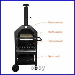 Garden Pizza Oven Grill Charcoal Portable BBQ Smoker Bread Smoker Stone Baked UK