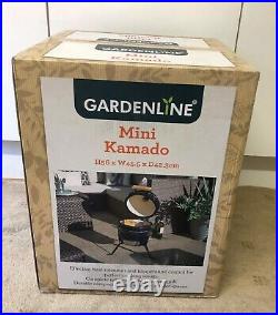 Gardenline Mini Kamado BBQ Ceramic Egg Barbecue Grill Outdoor Cooking NEW SEALED