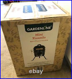 Gardenline Mini Kamado BBQ Ceramic Egg Barbecue Grill Outdoor Cooking NEW SEALED