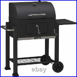 Grill Chef Charcoal Barbecue Cart 112cm Black Landmann Garden