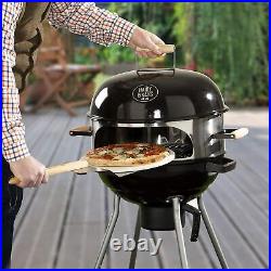 Hairy Bikers 18 Inch Kettle 3-in-1 BBQ with Pizza Stone & Rotisserie Attachments
