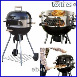 Hairy Bikers 3 in 1 BBQ Kettle 18''Grill 12''Pizza Stone Rotisserie Attachment