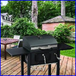 Hairy Bikers Charcoal Trolley Grill Barbecue With Warming Rack and Two Way Fold