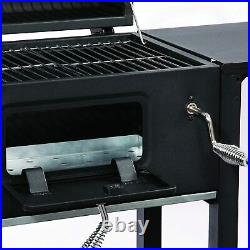 Hairy Bikers Charcoal Trolley Grill Barbecue With Warming Rack and Two Way Fold