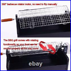 Handfree Barbecue Electric Motor Roast Grill Camping Charcoal Patio Garden Outdo
