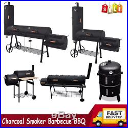 Heavy Duty Charcoal Barrel BBQ Grill Garden Barbecue Outdoor Smoker Work Area