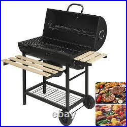 Heavy Duty Charles Large Charcoal Barrel BBQ Grill Garden Barbecue Mini Smoker