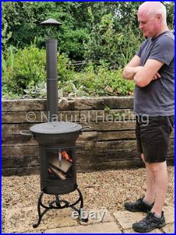 Hellfire BLAZE BBQ Outdoor Stove Chiminea Patio Heater Cooking Grill Fire Pit
