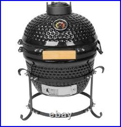 Higoshi 13 BLACK Ceramic Kamado Egg Cooking BBQ Outdoor Grill Next day delivery