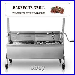 Hog Roast Spit Roast Machine Rotisserie Charcoal Barbecue Grill BBQ Length 89CM