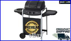 Home 2 Burner Gas BBQ with Side Burner Barbecue Grill For Outdoor Garden Cooking