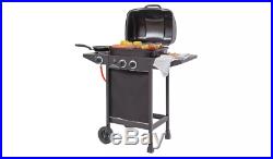 Home 2 Burner Gas BBQ with Side Burner Barbecue Grill For Outdoor Garden Cooking