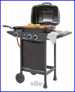 Home 2 Burner Gas BBQ with Side Burner Bbq Barbecue Grill Charcoal Cooking