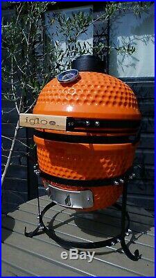 Igloo Kamado Mini BBQ Grill Smoker Ceramic Egg Charcoal Cooking Oven Outdoor