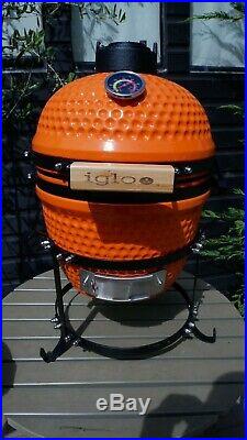 Igloo Kamado Mini BBQ Grill Smoker Ceramic Egg Charcoal Cooking Oven Outdoor