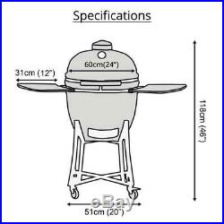 Kamado 24'' BBQ GRILL SMOKER CHARCOL BARBEQUE OUTDOOR WITH FREE GIFT