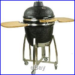 Kamado BBQ Grill Smoker Ceramic Egg Charcoal Cooking Oven Outdoor 18