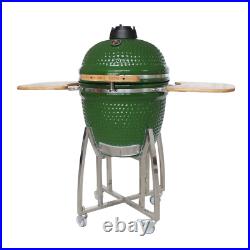 Kamado Bbq 21 Barbecue Bundle Grill Smoker Ceramic Egg Charcoal Bbqbits Green