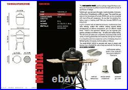 Kamado Bono Media 20 BBQ Grill Smoker Ceramic Egg Charcoal Cooking Oven Outdoor