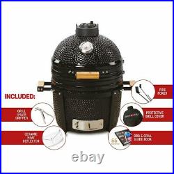 Kamado Bono Minimo15 BBQ Grill Smoker Ceramic Egg Charcoal Cooking Oven Outdoor