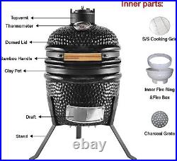 Kamado Mini 13 Ceramic BBQ Grill Smoker BBQ Egg Charcoal Cooking Oven Outdoor