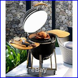 Kamado Smoker Bbq Charcoal Barbecue Grill Outdoor Garden Cooking Egg Cooker Oven