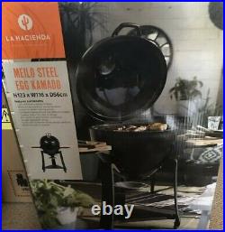 Kamado Steel Egg BBQ Barbecue Grill Oven Outdoor Cooking Brand New