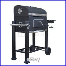 Kct Charcoal Bbq Grill Outdoor Portable Barbeque Garden Smoker & Thermometer