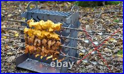 Kebab Cooker Bbq Log Burner Grill Outdoor Seating Fire Rotisserie Skewer