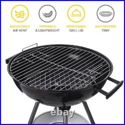Kettle Barbecue BBQ Grill Outdoor Charcoal Patio Party Portable Round Standard