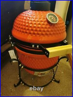 Klarstein Kamado Thick Ceramic Grill Oven Charcoal Slowcooking BBQ, Red CHEAP