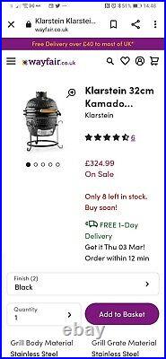 Klarstein Kamado Thick Ceramic Grill Oven Charcoal Slowcooking BBQ, Red CHEAP