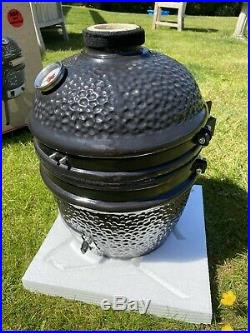 Landmann GrillChef Black Mini Egg Ceramic Kamado Charcoal BBQ Grill Smoker