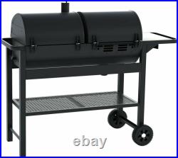 Large 2-in-1 Charcoal BBQ & 2 Burner Gas Barbecue Premium Dual Fuel Combi Grill