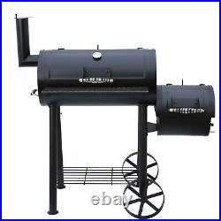 Large BBQ Barbecue Movetable Grill Steel Charcoal Smoker Trolley Cooking Picnic