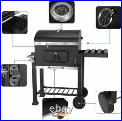Large BBQ Grill Large Outdoor BBQ Cooking Grill On Wheels With Themometer