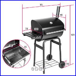 Large BBQ barbecue charcoal smoker grill camping with temperature display new