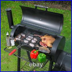 Large Barbecue Grill Steel BBQ Charcoal Smoker Outdoor Cooking Picnic Movetable