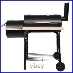 Large Barrel Smoker Barbecue BBQ Outdoor Charcoal Portable Grill Garden Drum
