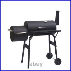 Large Barrel Smoker Barbecue BBQ Outdoor Charcoal Portable Grill Garden Drum Lid