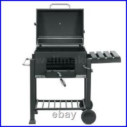 Large Charcoal BBQ Charcoal Grill Barbecue Trolley Garden Outdoor With Wheels