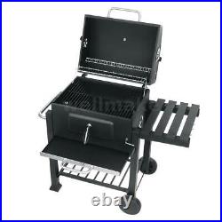 Large Charcoal BBQ Charcoal Grill Barbecue Trolley Garden Outdoor With Wheels
