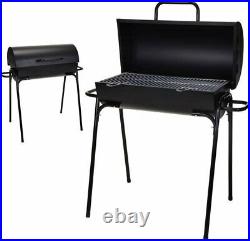 Large Charcoal BBQ with Lid Rectangle Steel Barbecue Grill Outdoor Garden Patio