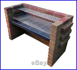 Large Charcoal DIY Brick BBQ Kit 112cm x 40cm Grill Heavy Duty Design
