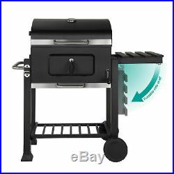 Large Charcoal barbecue Steel Garden Outdoor Grill Rectangular BBQ New UK
