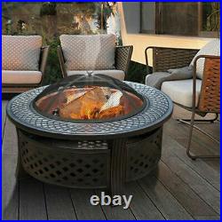 Large Fire Pit BBQ Firepit Brazier Garden Stove Patio Heater Grill Heavy Duty