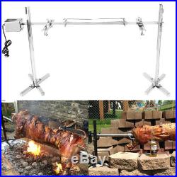 Large Grill Rotisserie Spit Roaster Rod Charcoal BBQ Pig Chicken 15W Motor Kit