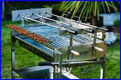 Large Maxking Cypriot Stainless Steel Rotisserie Charcoal BBQ