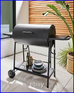 Large Oil Drum Charcoal BBQ Outdoor Garden Cooking Double Grill With Stand