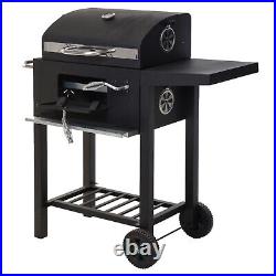 Large Outdoor Deluxe Garden Trolley Charcoal BBQ Grill Portable Wheels Barbecue